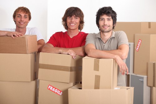 Securely packed belongings inside a removal van