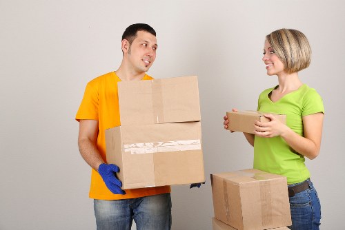 Interior of a fully packed removal van