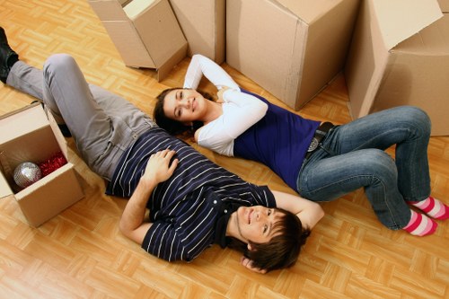 Professional movers handling delicate items